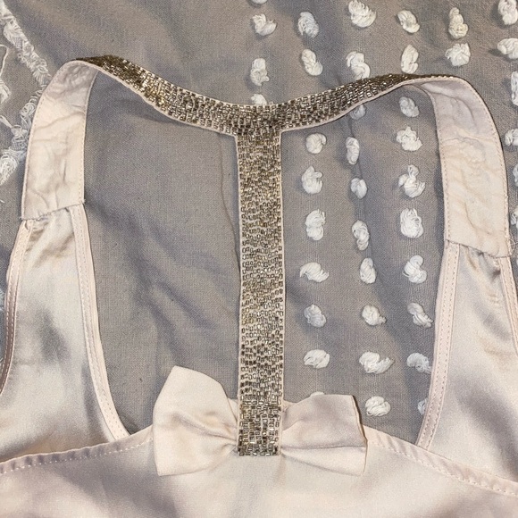 Silk blouse with rhinestone detail. - Picture 3 of 3